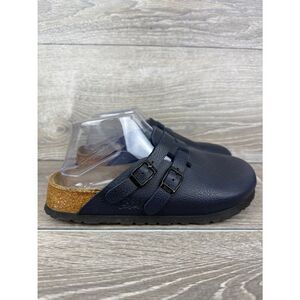 Birkenstock Birki’s Camden Women’s Sz 6 Navy Two Strap Buckle Slip On Mule Clogs